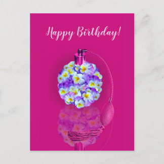 Liebliche Pansy Atomizer Geburtstagspartei Einladungspostkarte