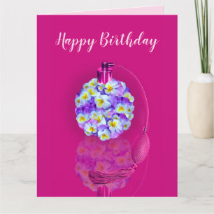 Liebliche Pansy Atomizer Geburtstagspartei Karte