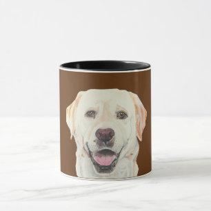 Liebliche Pastel Zeichnend Gelbe Labrador Tasse