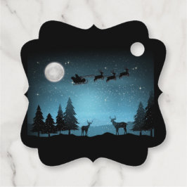 Liebliche Reindeer At Night Geschenkanhänger