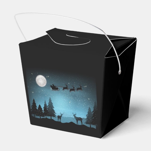 Liebliche Reindeer At Night Geschenkschachtel (Rückseite)