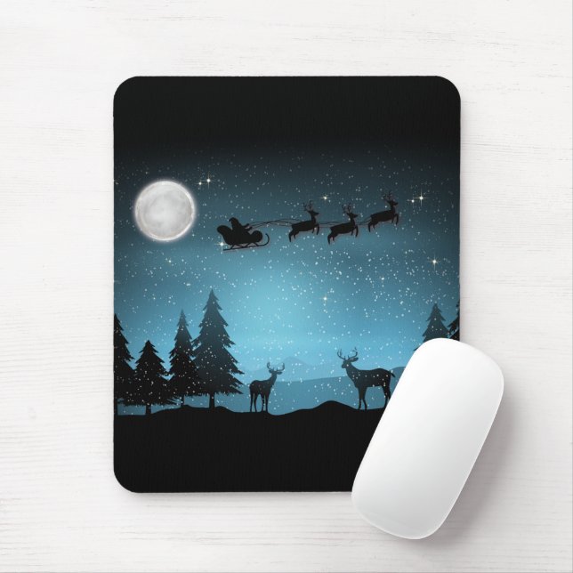 Liebliche Reindeer At Night Mousepad (Mit Mouse)