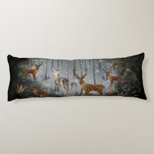 Liebliche Reindeer At Night Seitenschläferkissen