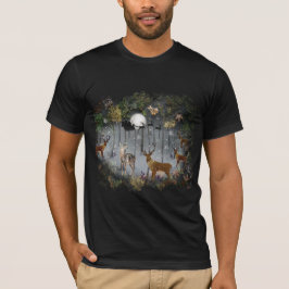 Liebliche Reindeer At Night T-Shirt