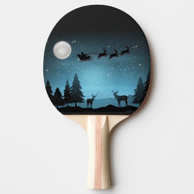 Liebliche Reindeer At Night Tischtennis Schläger (Vorderseite)