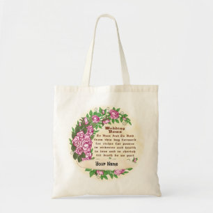 Liebliche Rose Hochzeit Vows Totbags Tragetasche