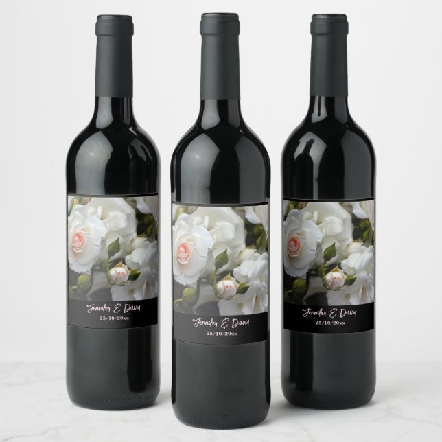Liebliche Rose Weinflaschen Etiketten (Flaschen)