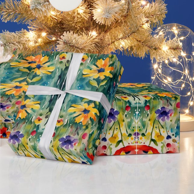 Liebliche süße Blume und Rose Geschenkpapier (Feiertage)