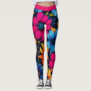 Liebliche süße Blume und Rose Leggings
