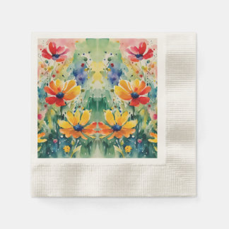 Liebliche süße Blume und Rose Serviette