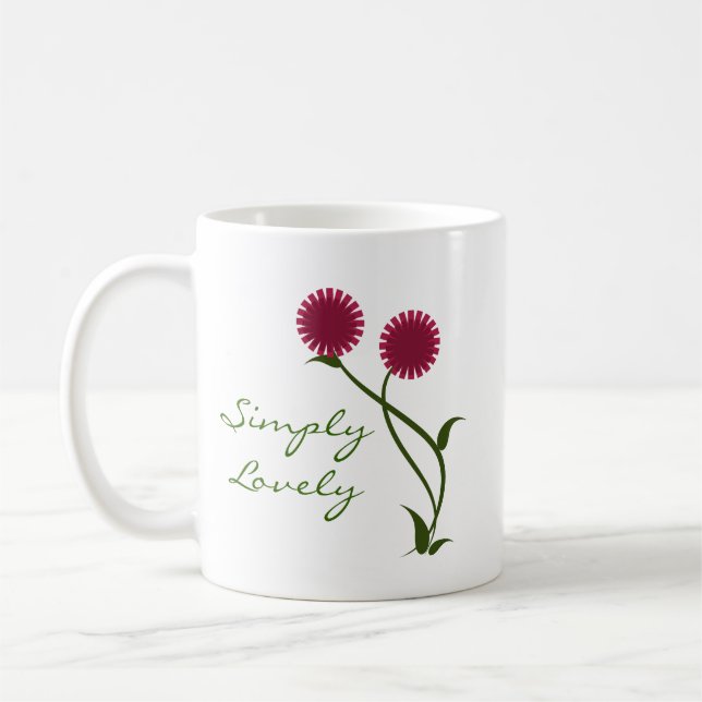 Liebliche Tasse, Fuchsia Kaffeetasse (Links)