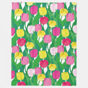 Liebliche Tulpen. Fleecedecke