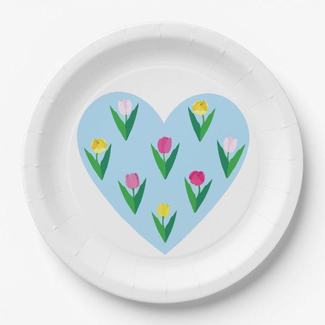 Liebliche Tulpen. Pappteller (Vorderseite)