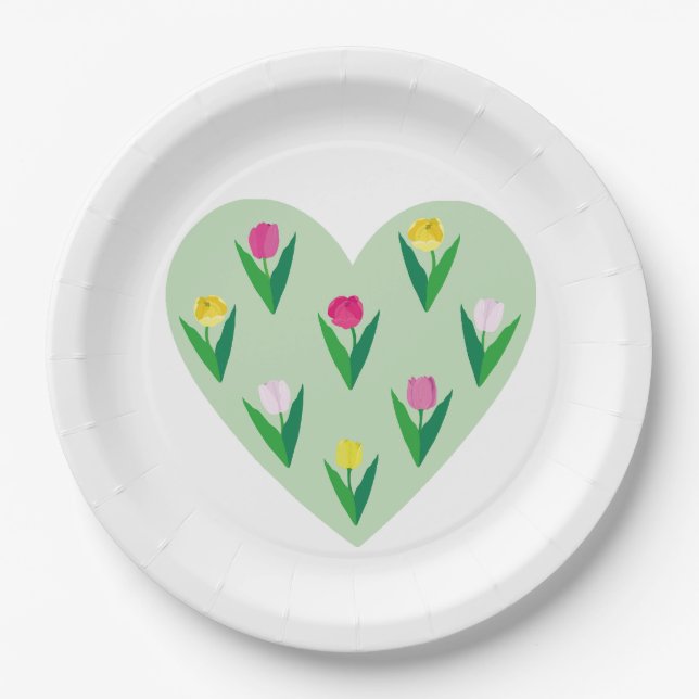 Liebliche Tulpen. Pappteller (Vorderseite)