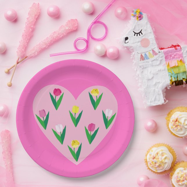 Liebliche Tulpen. Pappteller (Party)