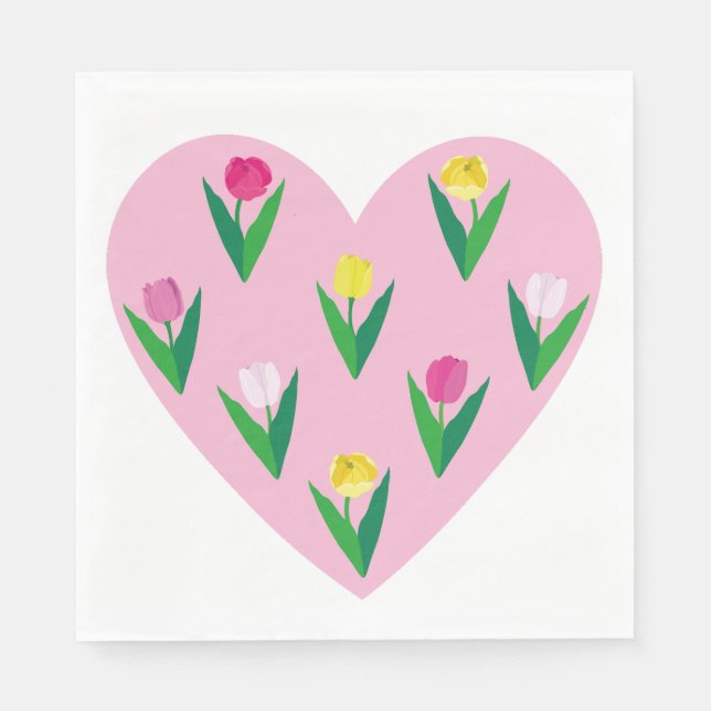 Liebliche Tulpen. Serviette (Vorderseite)