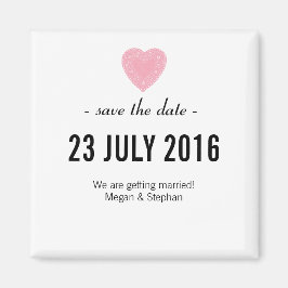 Liebliche und einfache Hochzeit speichern Sie das Magnet