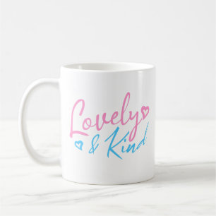 Liebliche und freundliche Typografie Kaffeetasse