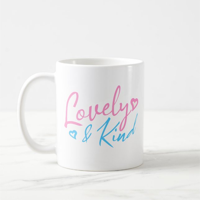 Liebliche und freundliche Typografie Kaffeetasse (Links)