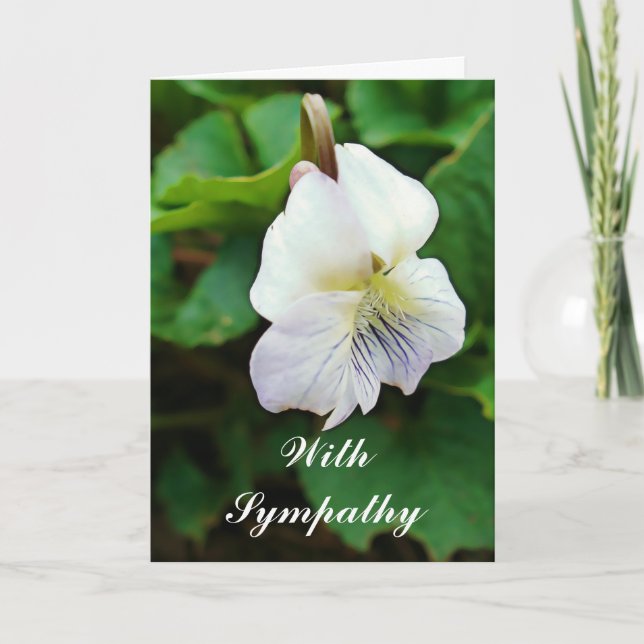 Liebliche Violet Sympathy Card Karte (Vorderseite)