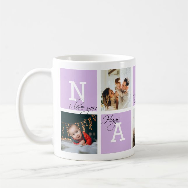 Liebliche Wertschätzung Grube 5 Foto Lila Kaffeetasse (Links)