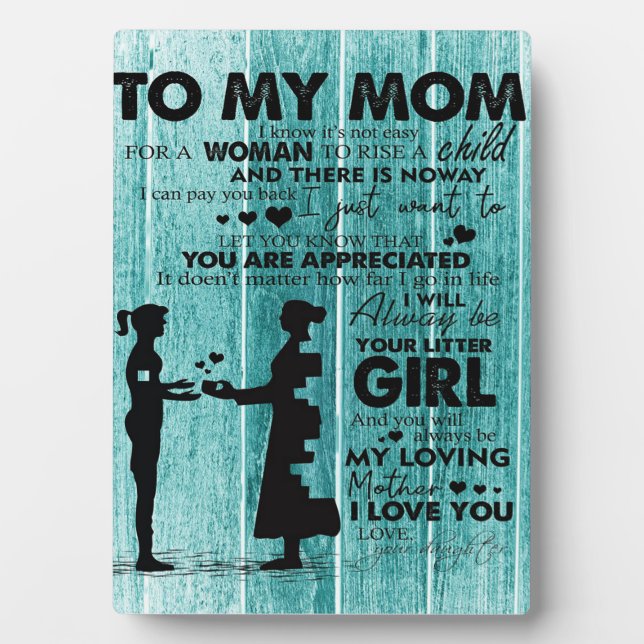 Liebliche Zitate meiner Mama | Geschenk für Mutter Fotoplatte (Vorderseite)