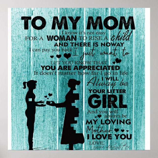 Liebliche Zitate meiner Mama | Geschenk für Mutter Poster (Vorne)