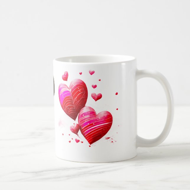 Lieblicher Bär: Ein Valentinstag-Sonderdesign Kaffeetasse (Rechts)