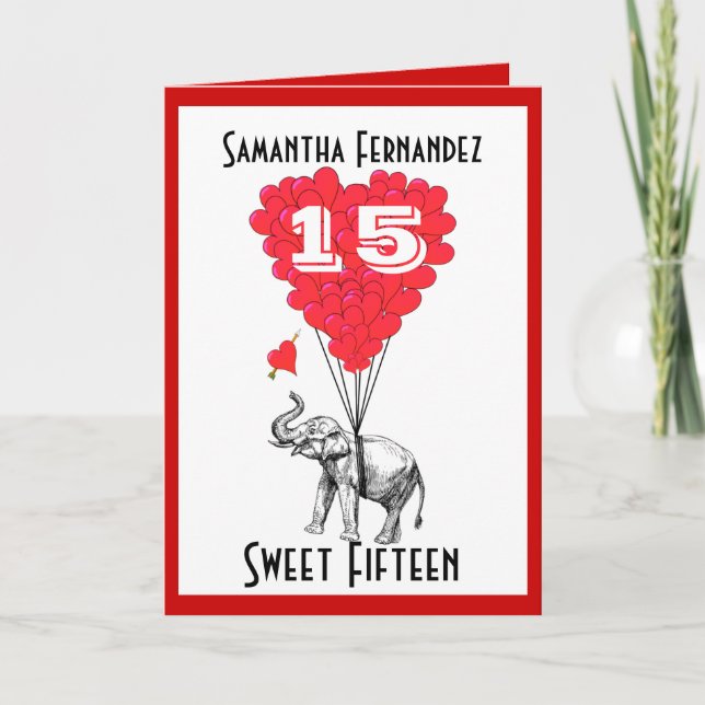 Lieblicher Elefant, Fünfzehn Karte (Vorderseite)