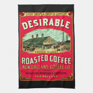 Lieblicher französischer Markt Röstkaffee Geschirrtuch