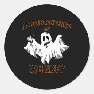 Lieblicher Geist ist Whiskey Boo Groovy Niedlich G Runder Aufkleber