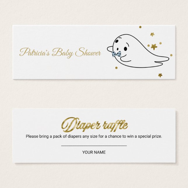 Lieblicher Ghost Halloween Baby Duschdusche Windel (Vorne & Hinten)