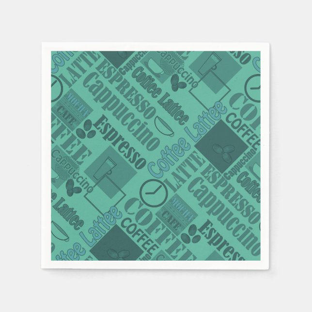 Lieblicher Kaffee Serviette (Vorderseite)