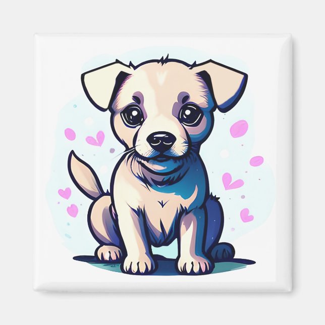 Lieblicher Labrador Magnet (Vorne)