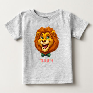 Lieblicher Löwenmaskottchen mit Fliege für Kinder Baby T-shirt