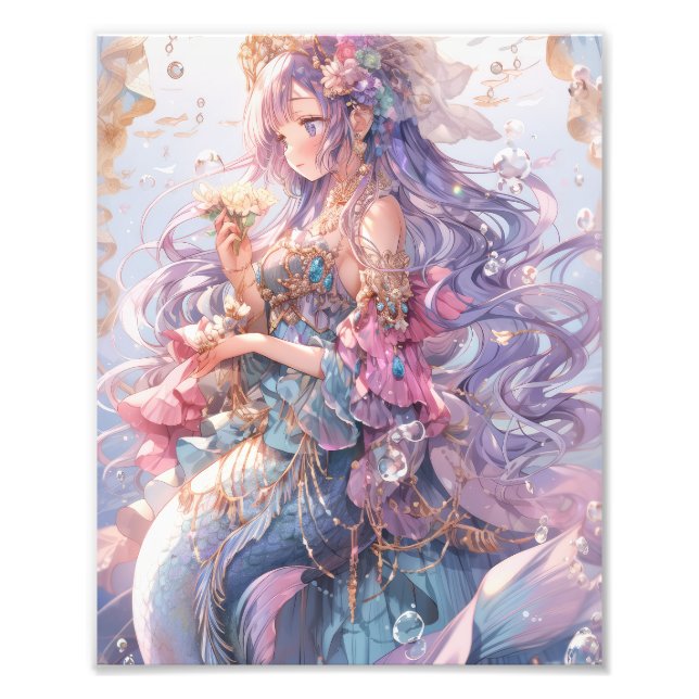 Lieblicher Pop Anime Mermaid Fotodruck (Vorne)