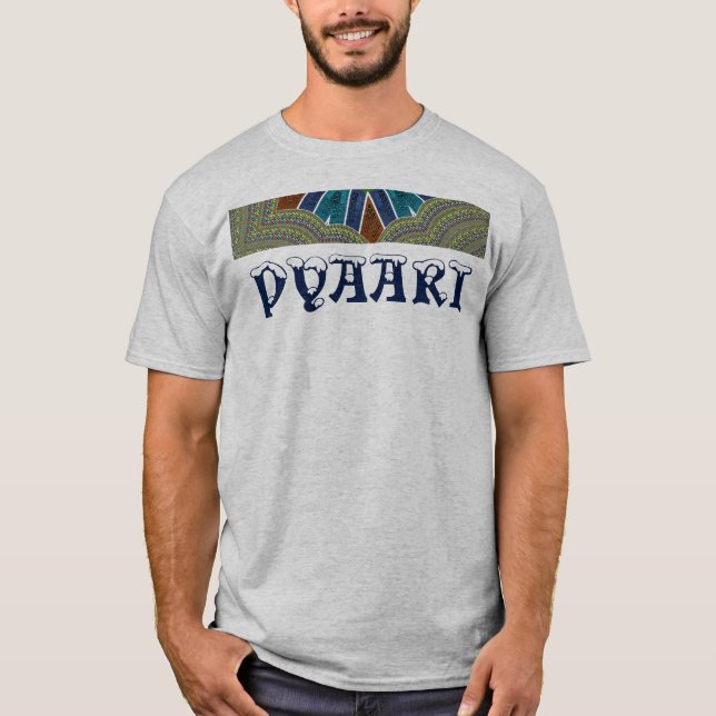 Lieblicher Pyaar Text Farbiger Damaskusvektor T-Shirt (Vorderseite)