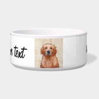 Lieblicher Red Golden Retriever Dog Napf