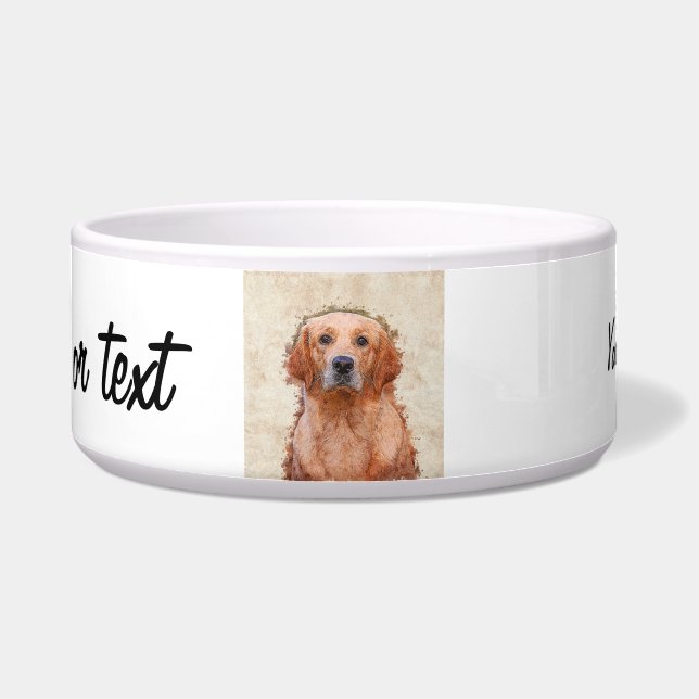 Lieblicher Red Golden Retriever Dog Napf (Vorderseite)