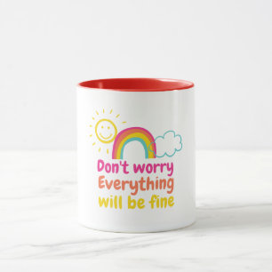 Lieblicher Regenbogen, Sonne und Wolke Tasse