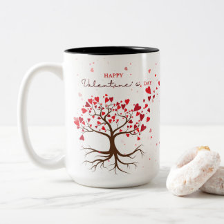 Lieblicher Valentinstag Zweifarbige Tasse