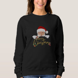 Lieblicher Weihnachtsmann Frohe Weihnachts Schwarz Sweatshirt