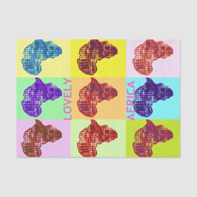 Liebliches Afrika-Tissue Paper Seidenpapier (Vorderseite)