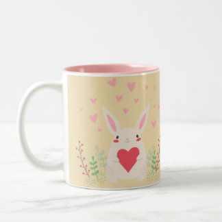 Liebliches Baby-Kaninchen Zweifarbige Tasse