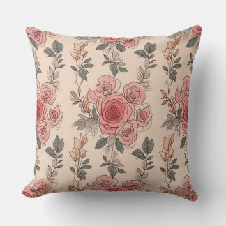 Liebliches Blume-Muster-Kissen Kissen