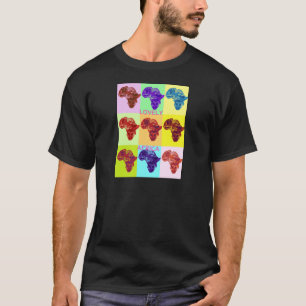 Liebliches, farbenprächtiges Design Afrikas Karte T-Shirt