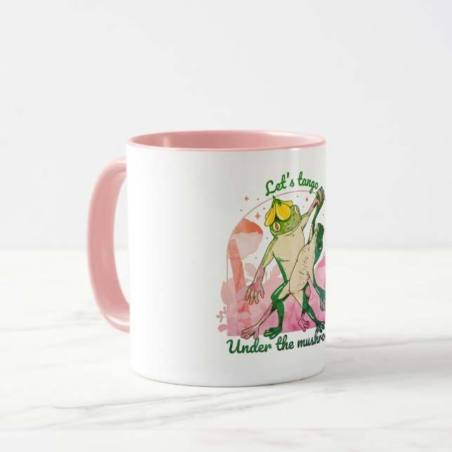 Liebliches Froschkuppel mit Pilztanz Tasse (Vorderseite Links)