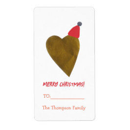 Liebliches Goldenes Herz mit Weihnachtsgeschenk