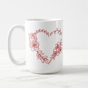 Liebliches Herz der Blüte Kaffeetasse