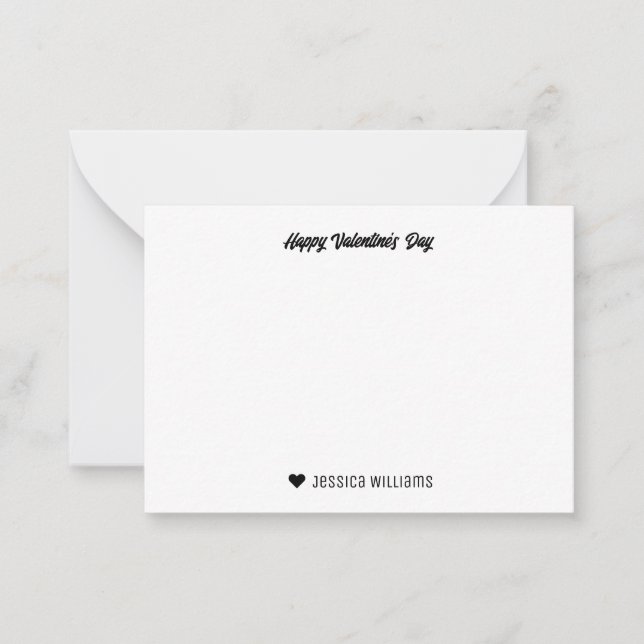 Liebliches Herzdoodle-Muster Rosa Valentinstag Mitteilungskarte (Vorderseite)